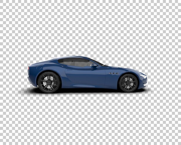 Auto deportivo realista aislado en el fondo Ilustración de renderización 3D