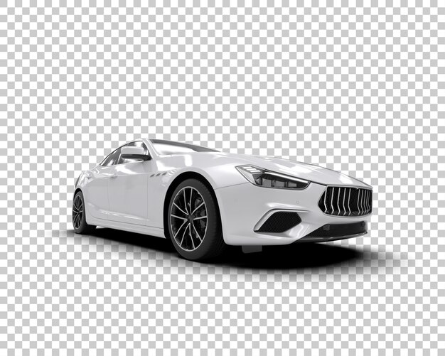 Auto deportivo realista aislado en el fondo Ilustración de renderización 3D