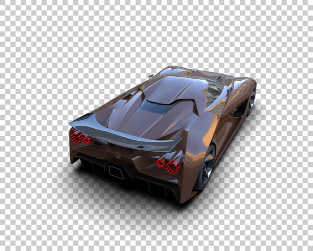 Auto deportivo realista aislado en el fondo Ilustración de renderización 3D