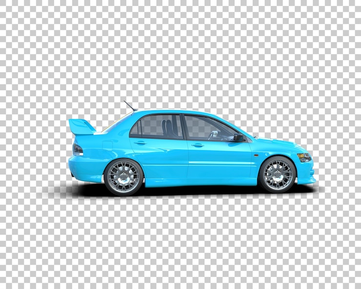 PSD auto deportivo realista aislado en el fondo ilustración de renderización 3d