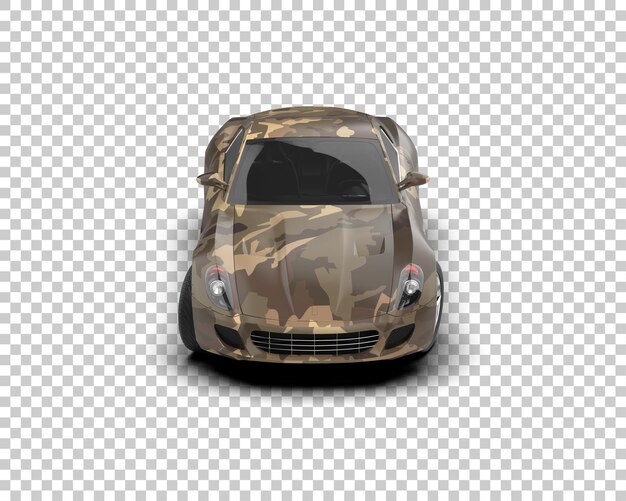 Auto deportivo realista aislado en el fondo Ilustración de renderización 3D