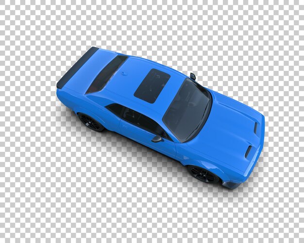 Auto deportivo realista aislado en el fondo Ilustración de renderización 3D