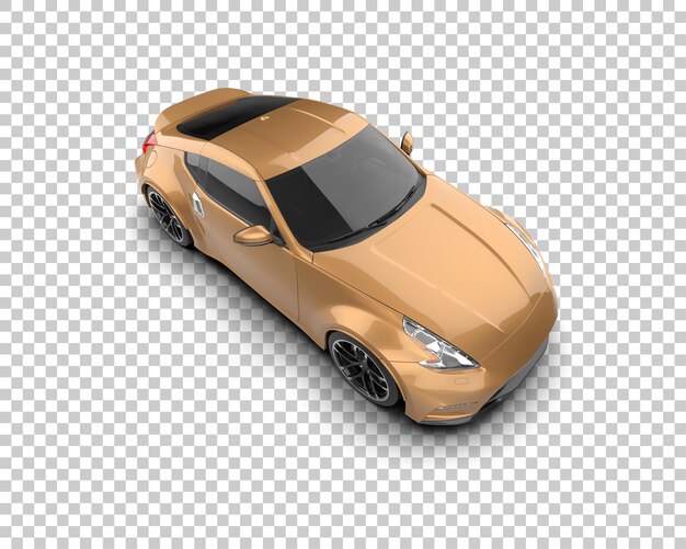 Auto deportivo realista aislado en el fondo Ilustración de renderización 3D