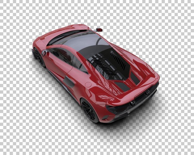 Auto deportivo realista aislado en el fondo Ilustración de renderización 3D