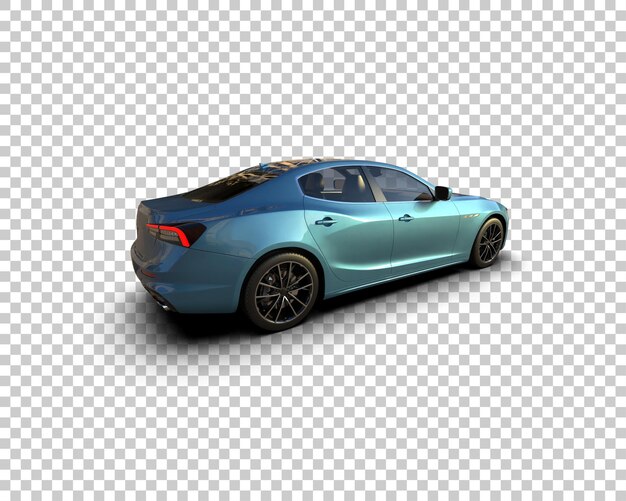 Auto deportivo realista aislado en el fondo Ilustración de renderización 3D