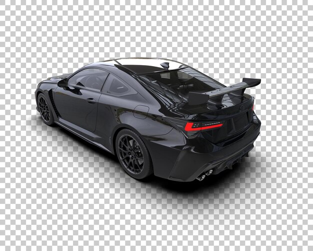 Auto deportivo realista aislado en el fondo Ilustración de renderización 3D