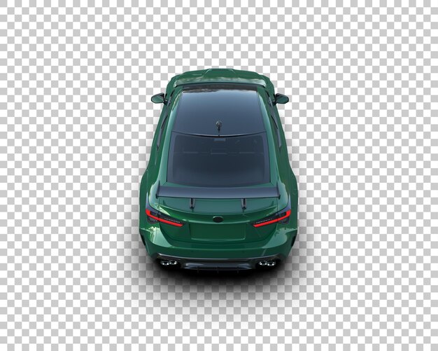Auto deportivo realista aislado en el fondo Ilustración de renderización 3D