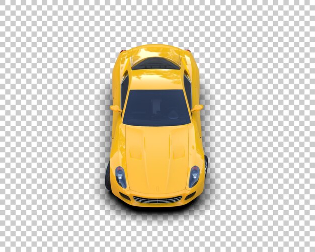 Auto deportivo realista aislado en el fondo Ilustración de renderización 3D