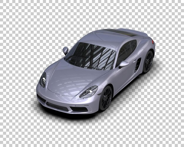Auto deportivo realista aislado en el fondo Ilustración de renderización 3D