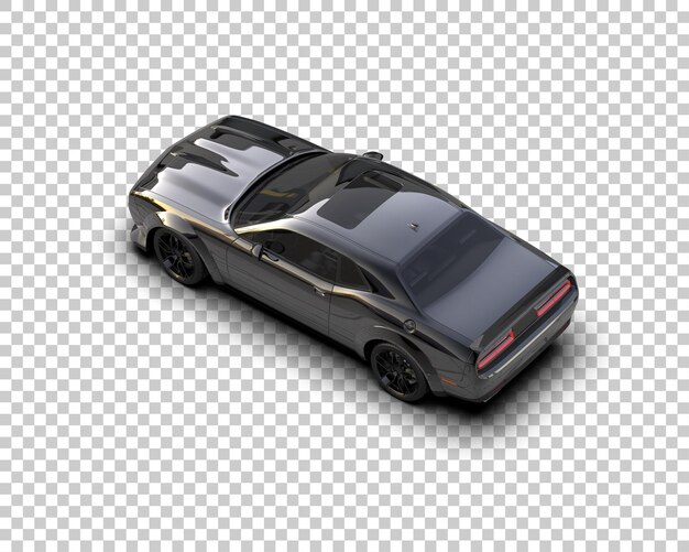 Auto deportivo realista aislado en el fondo Ilustración de renderización 3D