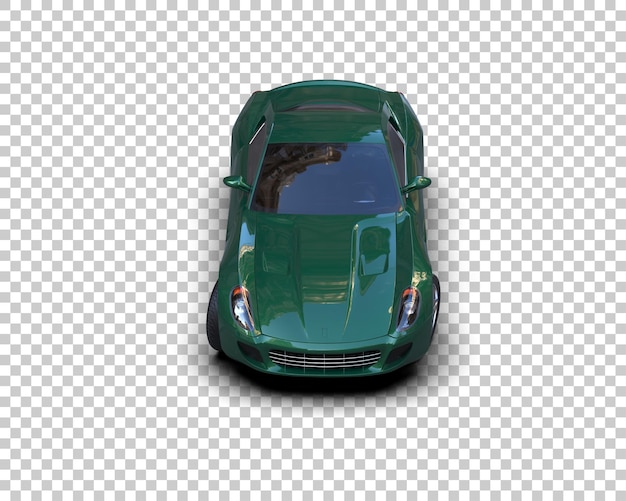 Auto deportivo realista aislado en el fondo Ilustración de renderización 3D