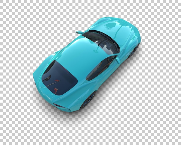 Auto deportivo realista aislado en el fondo Ilustración de renderización 3D