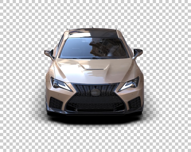 Auto deportivo realista aislado en el fondo Ilustración de renderización 3D