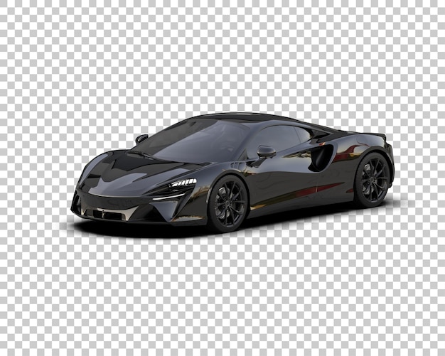 Auto deportivo realista aislado en el fondo Ilustración de renderización 3D
