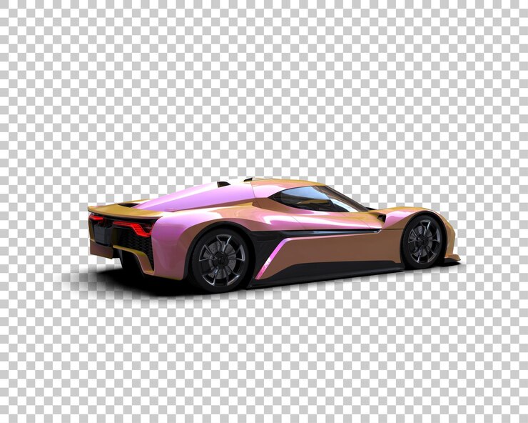 PSD auto deportivo realista aislado en el fondo ilustración de renderización 3d