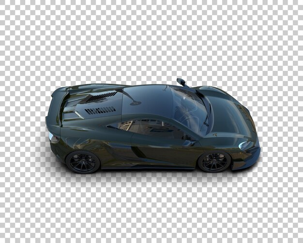 Auto deportivo realista aislado en el fondo Ilustración de renderización 3D
