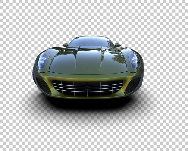 Auto deportivo realista aislado en el fondo Ilustración de renderización 3D