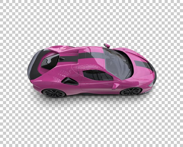 Auto deportivo realista aislado en el fondo Ilustración de renderización 3D