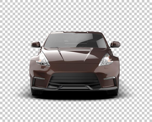 Auto deportivo realista aislado en el fondo Ilustración de renderización 3D