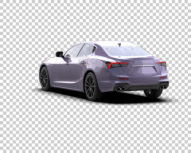 Auto deportivo realista aislado en el fondo Ilustración de renderización 3D