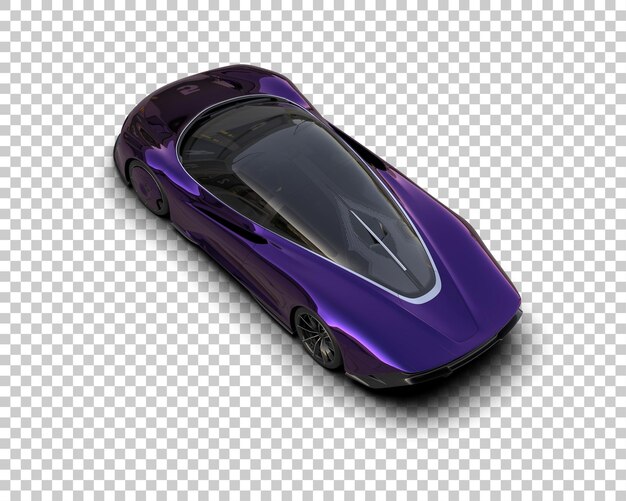 Auto deportivo realista aislado en el fondo Ilustración de renderización 3D