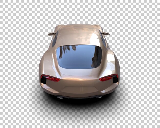 Auto deportivo realista aislado en el fondo Ilustración de renderización 3D