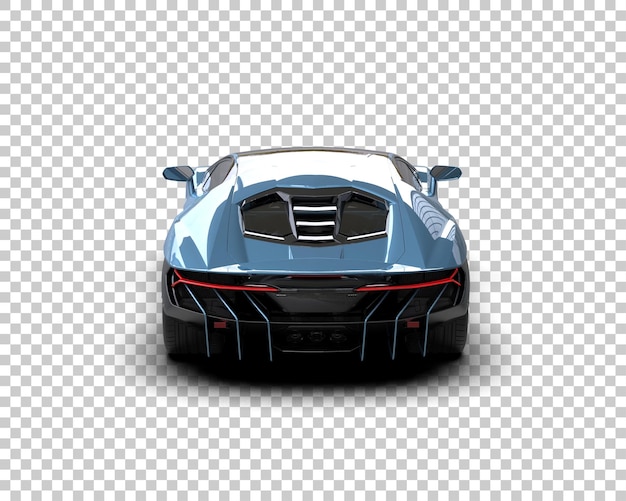 Auto deportivo realista aislado en el fondo Ilustración de renderización 3D