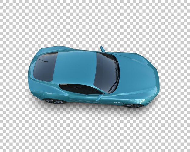 Auto deportivo realista aislado en el fondo Ilustración de renderización 3D
