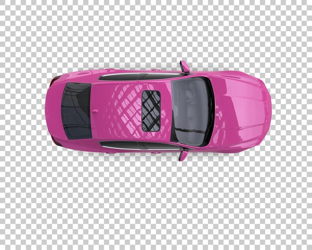 Auto deportivo realista aislado en el fondo Ilustración de renderización 3D