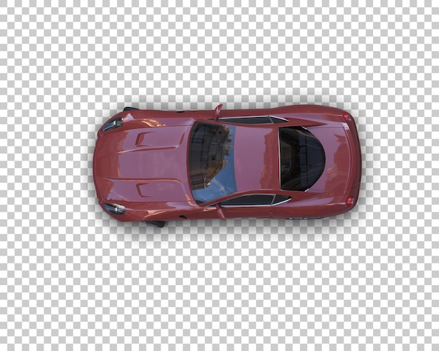 Auto deportivo realista aislado en el fondo Ilustración de renderización 3D