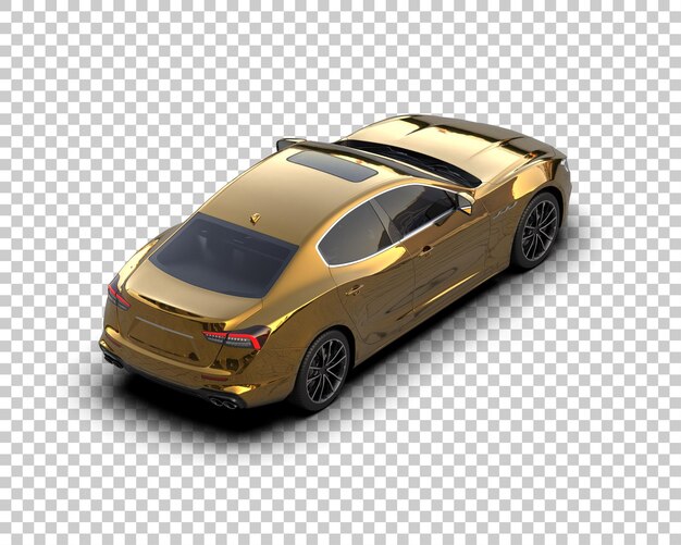 Auto deportivo realista aislado en el fondo Ilustración de renderización 3D
