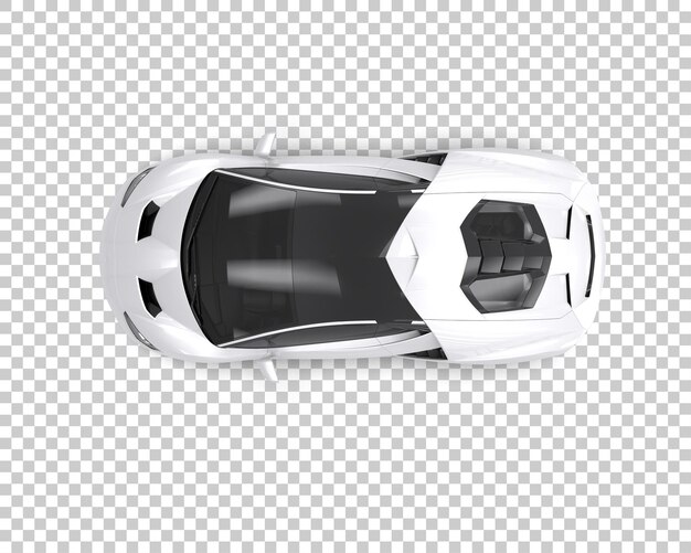 Auto deportivo realista aislado en el fondo Ilustración de renderización 3D