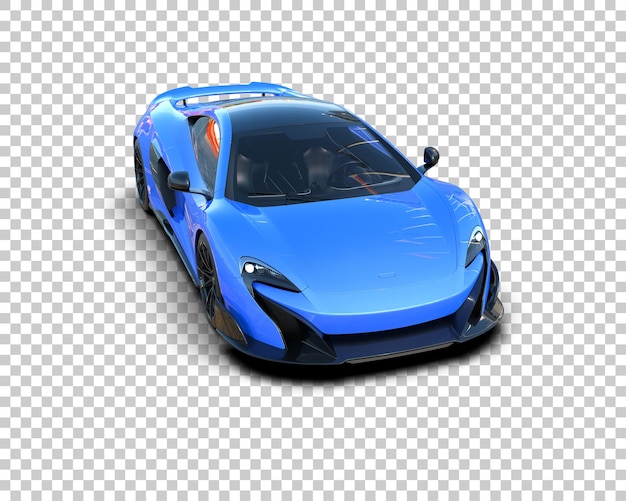 Auto deportivo realista aislado en el fondo Ilustración de renderización 3D