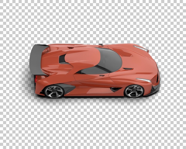Auto deportivo realista aislado en el fondo Ilustración de renderización 3D