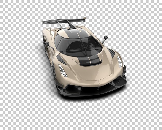 Auto deportivo realista aislado en el fondo Ilustración de renderización 3D