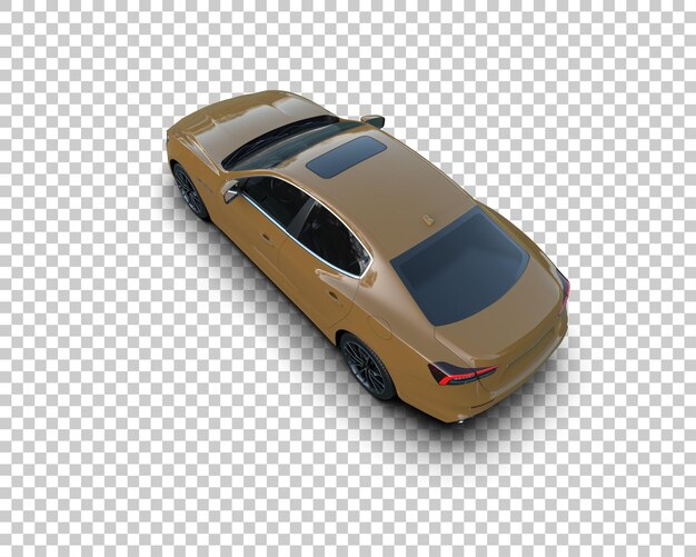Auto deportivo realista aislado en el fondo Ilustración de renderización 3D