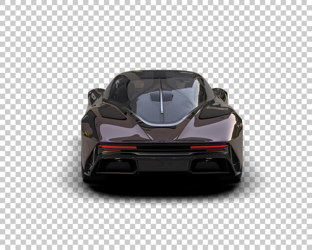 Auto deportivo realista aislado en el fondo Ilustración de renderización 3D