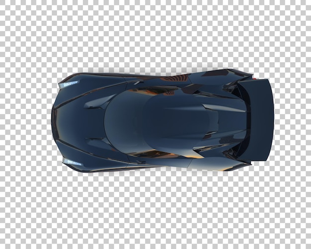 Auto deportivo realista aislado en el fondo Ilustración de renderización 3D