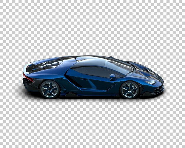 Auto deportivo realista aislado en el fondo Ilustración de renderización 3D
