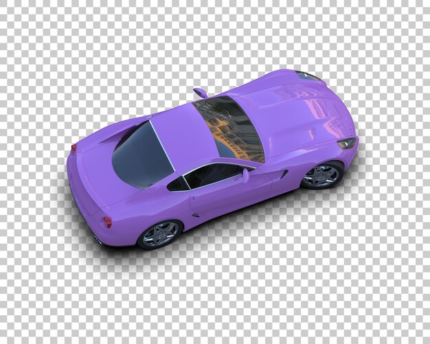 Auto deportivo realista aislado en el fondo Ilustración de renderización 3D