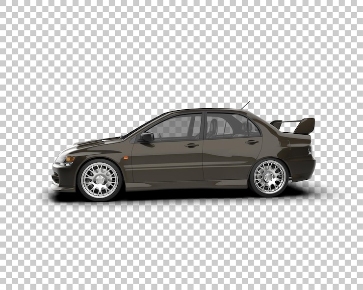 PSD auto deportivo realista aislado en el fondo ilustración de renderización 3d