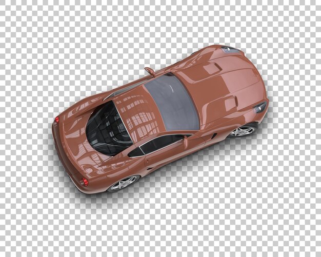 Auto deportivo realista aislado en el fondo Ilustración de renderización 3D