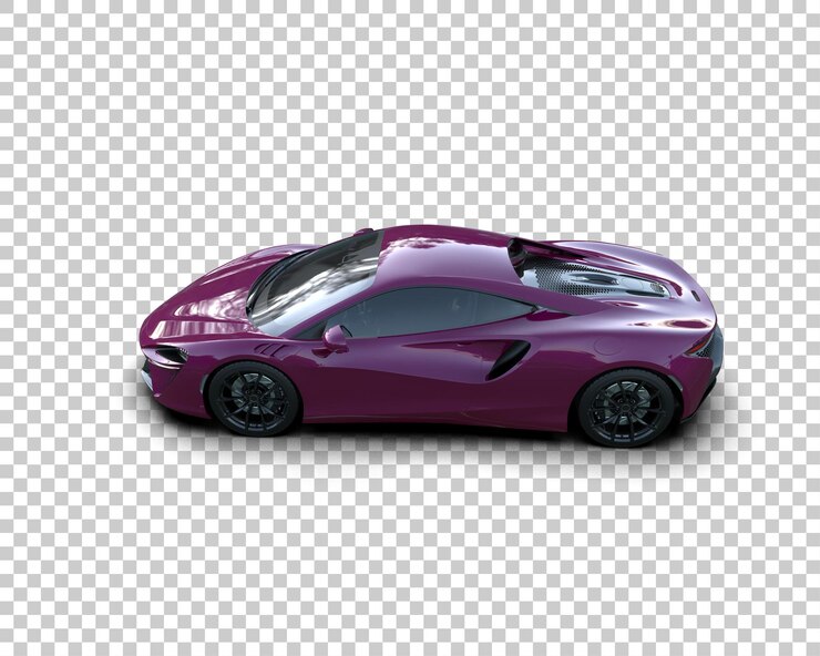 PSD auto deportivo realista aislado en el fondo ilustración de renderización 3d
