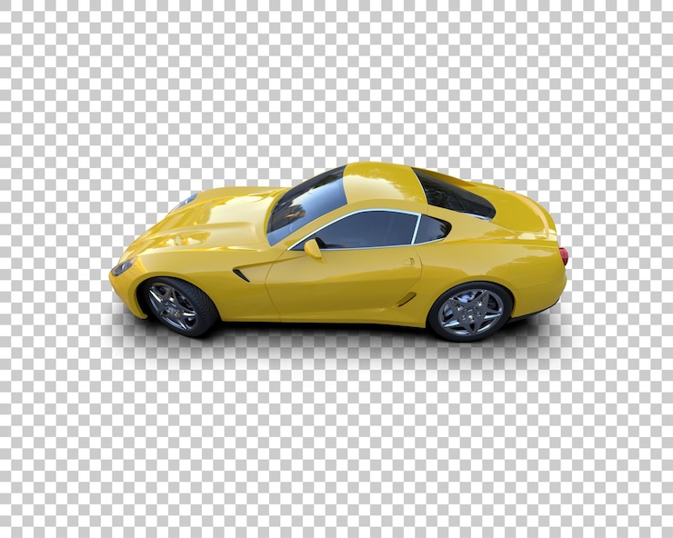 PSD auto deportivo realista aislado en el fondo ilustración de renderización 3d