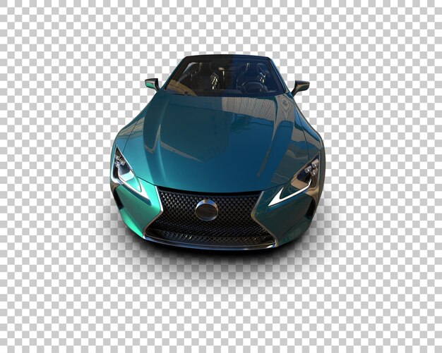 Auto deportivo realista aislado en el fondo Ilustración de renderización 3D