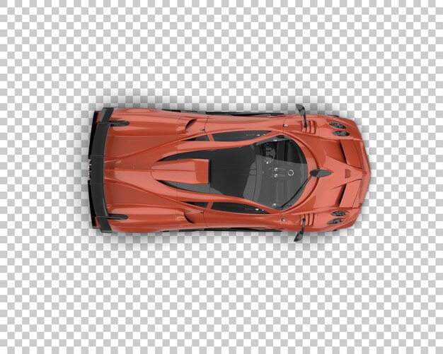 Auto deportivo realista aislado en el fondo Ilustración de renderización 3D