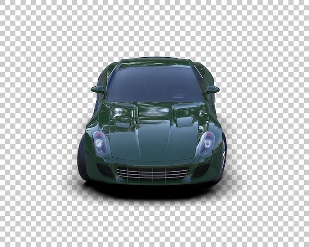 Auto deportivo realista aislado en el fondo Ilustración de renderización 3D