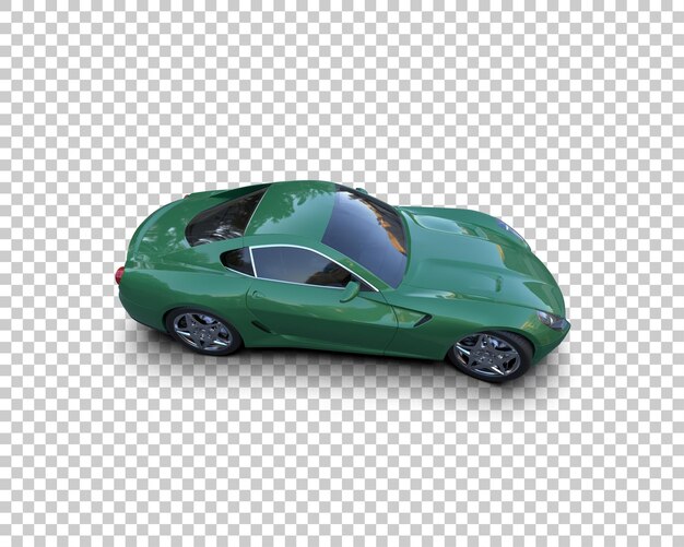 Auto deportivo realista aislado en el fondo Ilustración de renderización 3D