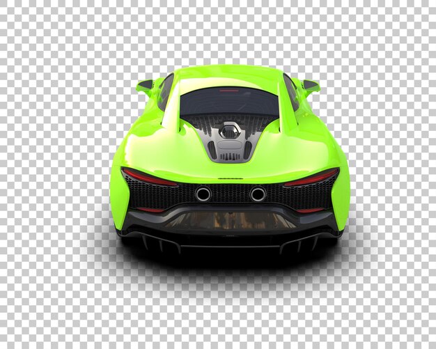 Auto deportivo realista aislado en el fondo Ilustración de renderización 3D