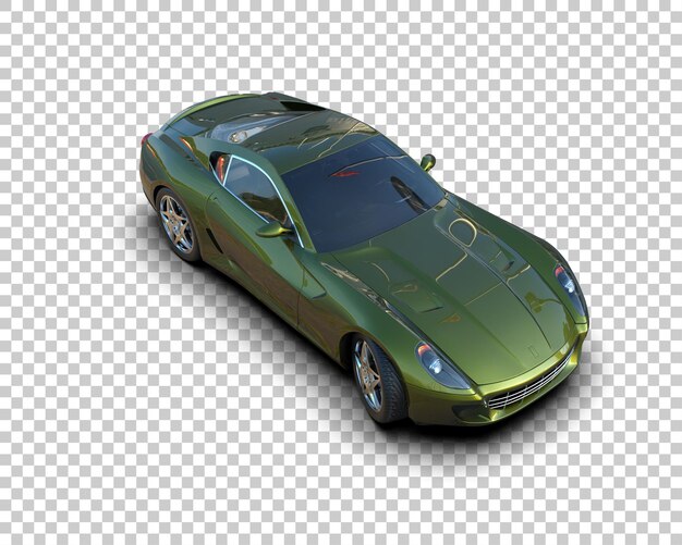 Auto deportivo realista aislado en el fondo Ilustración de renderización 3D